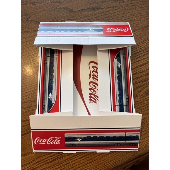 Amtrak Train Coke Coca-Cola Lunch Snack Dinner Tray Box Carrier Railway Railroad - Picture 2 of 9